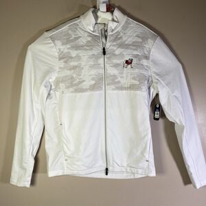 Johnnie O Georgia Bulldogs Mens Small White Camo Godwin Full Zip Jacket NWT